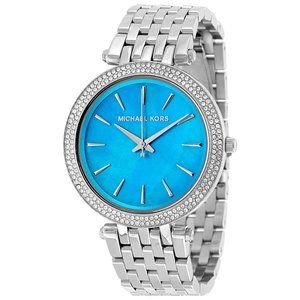 New michael kors mk3515 darci chronograph blue dial quartz watch for wom…